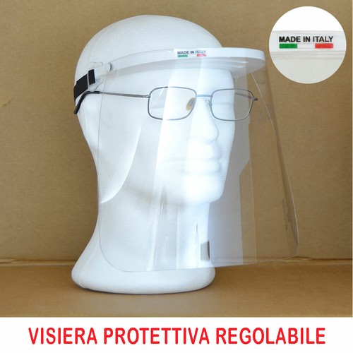 Visiera protettiva trasparente